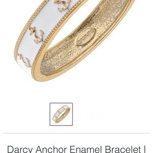 Bella Canvas Gold and White Anchor Bracelet